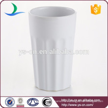 Copa de vaso de cerámica de vaso puro blanco